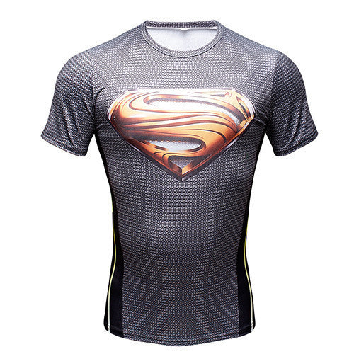 SUPERMAN Grey Compression Shirt for Men (Short Sleeve) – ME SUPERHERO