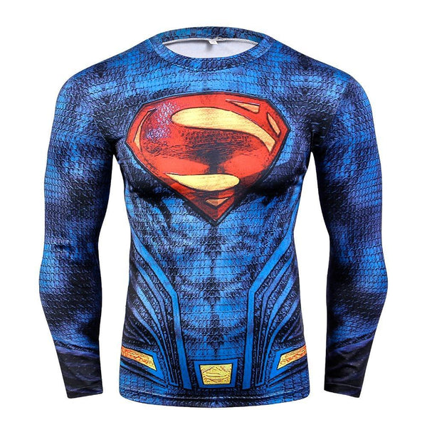 SUPERMAN Long Sleeve Compression Shirt for Men – I AM SUPERHERO