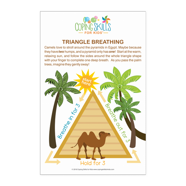 Playful Deep Breathing Triangle Poster - Coping Skills for ...