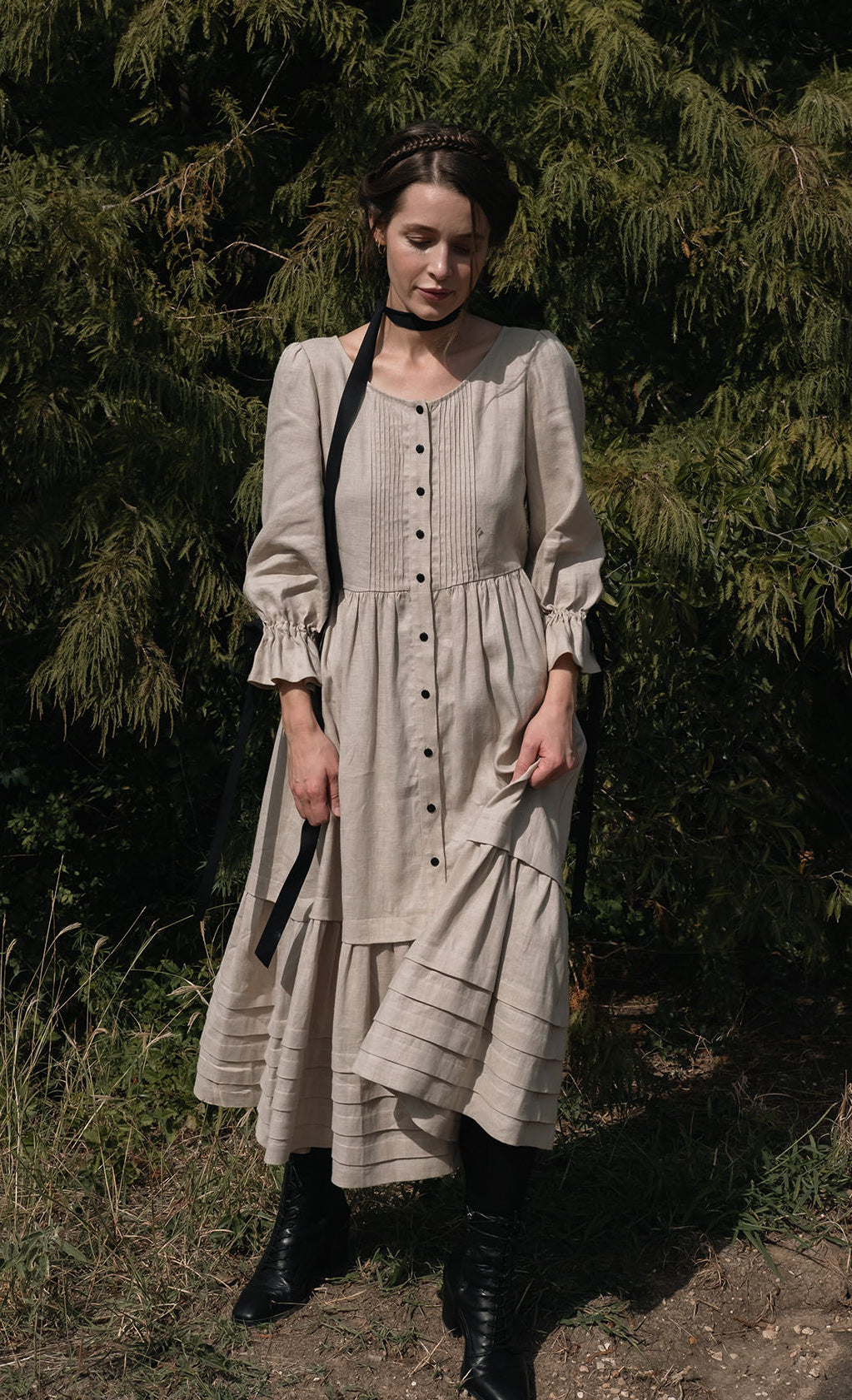 YANG LI FW14 GATHERED DRESS | ortigueiramais.com.br