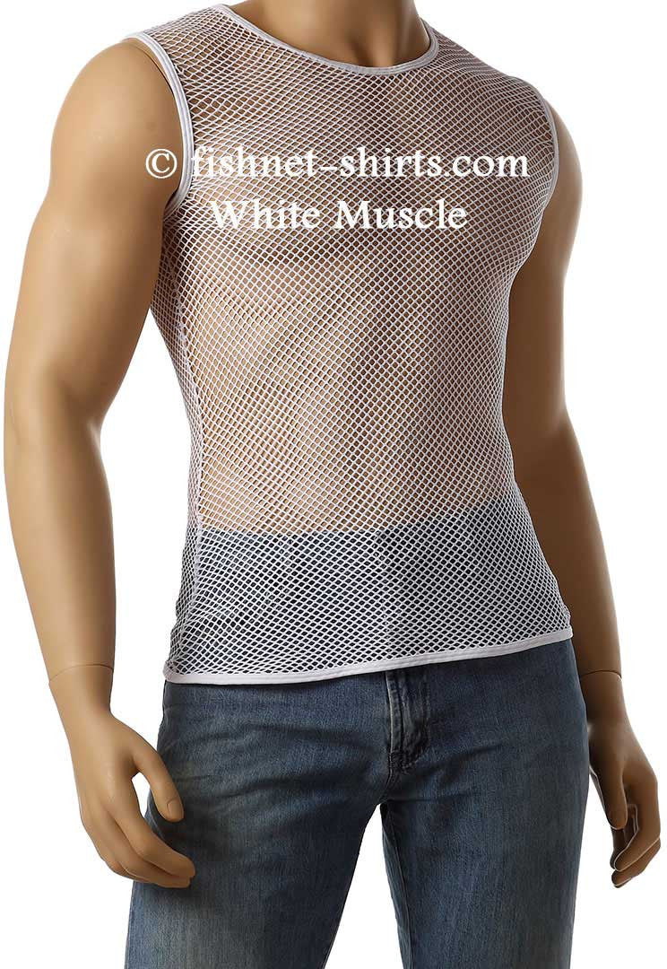 Mesh Sleeveless Muscle T-Shirt for Men 