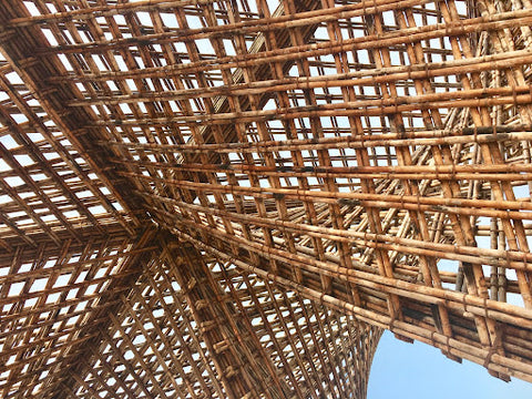 A building made of bamboo