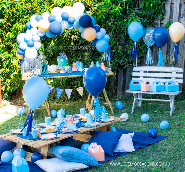 Bluey Birthday Party Supplies | Bluey Decorations | Bluey Plates | Bluey Napkins | Bluey Tableware - Serves 16