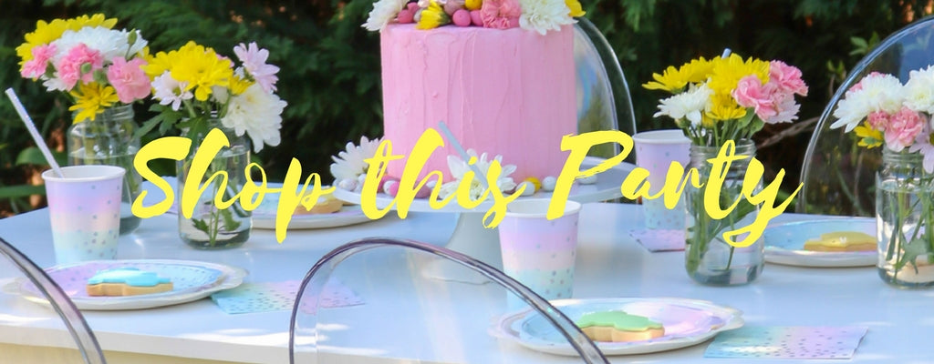 shop pastel iridescent partyware