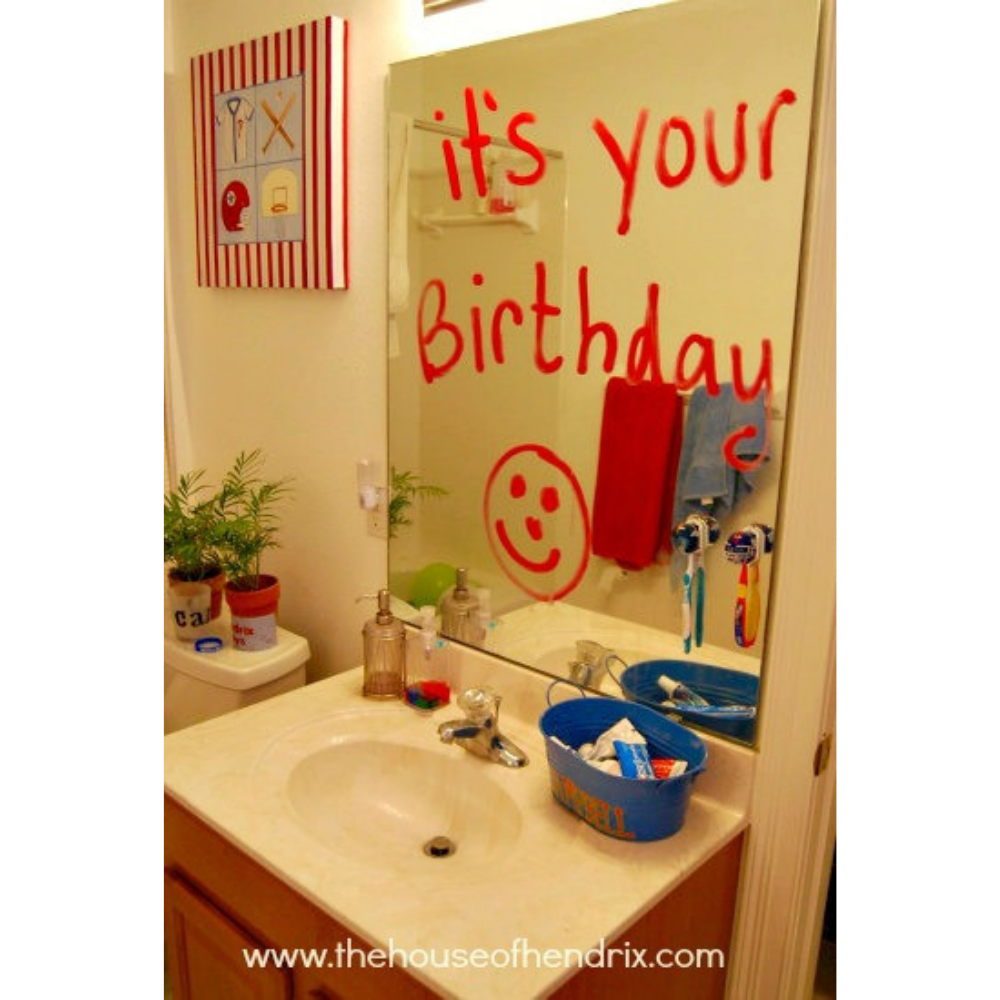 birthday mirror message