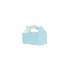 pastel blue paper lunchbox