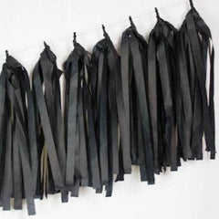 black paper tassels