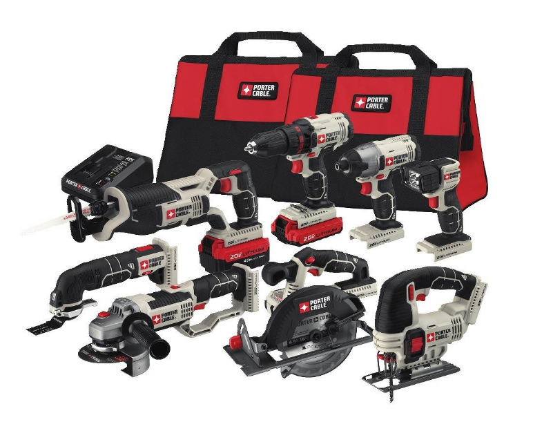 PORTER-CABLE PCCK619L8 20V MAX Lithium Ion 8-Tool Combo Kit