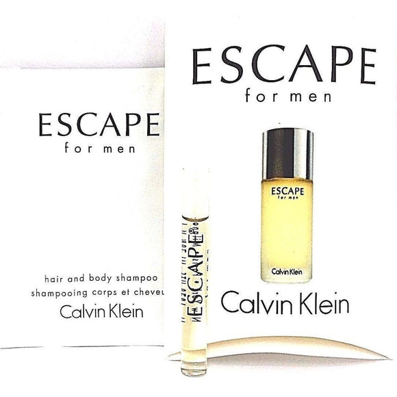 Escape Calvin Klein Men Sample Duo 12 Ml04 Oz Edt Vial Shampoo Fab 2765