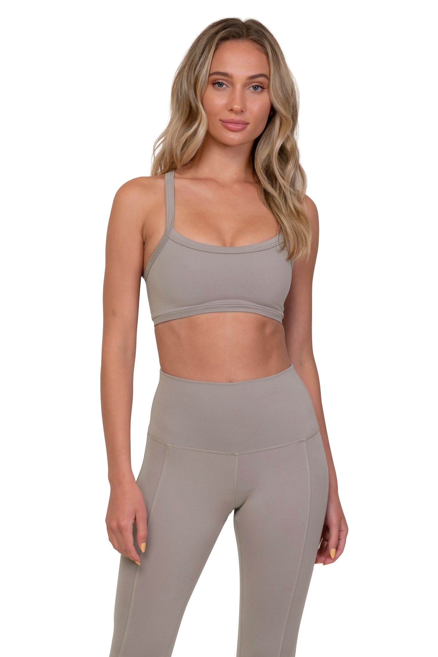 taupe sports bra