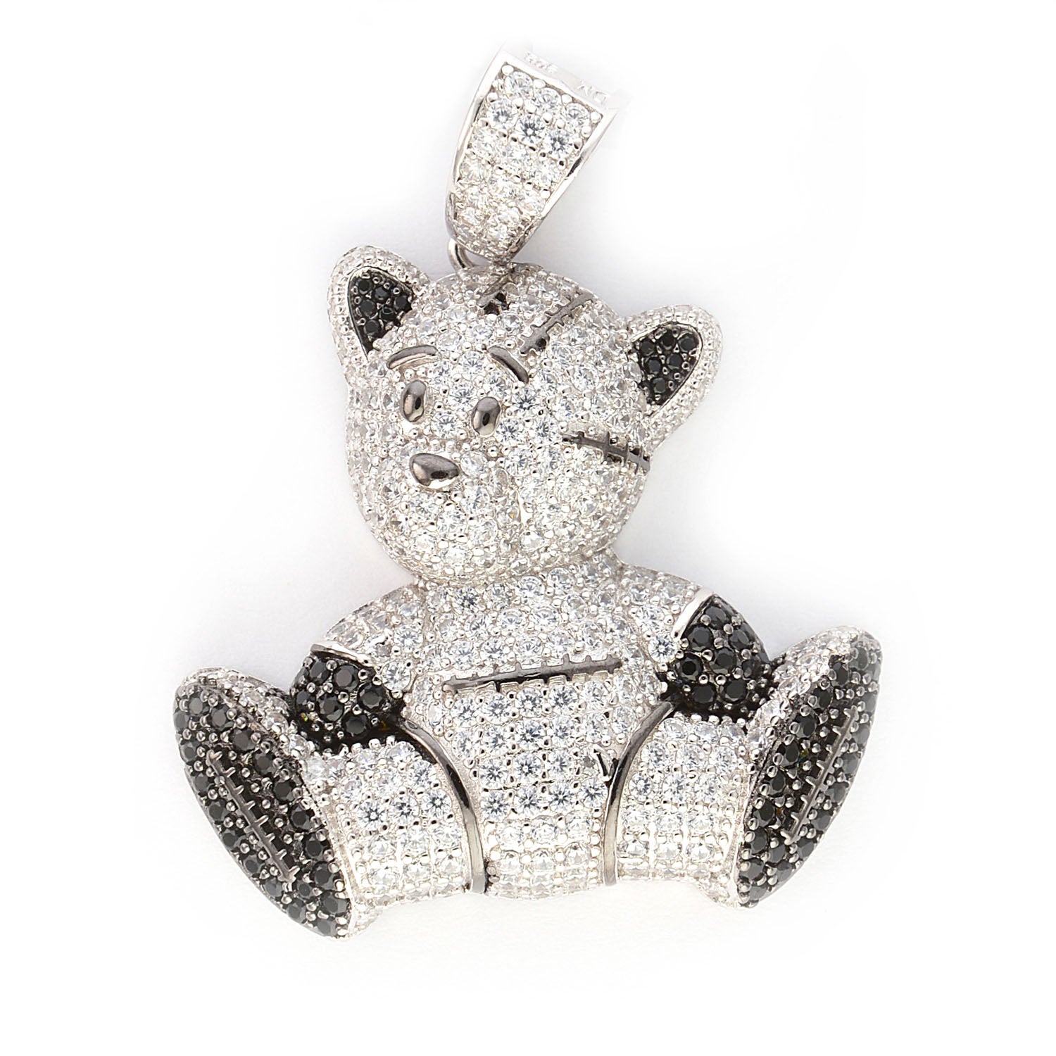 Teddy Bear Pendant: Silver or Gold - Iced Out Customs