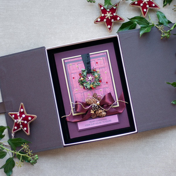 Luxury Boxed Christmas Card 'Merry Christmas From Our House To Yours'