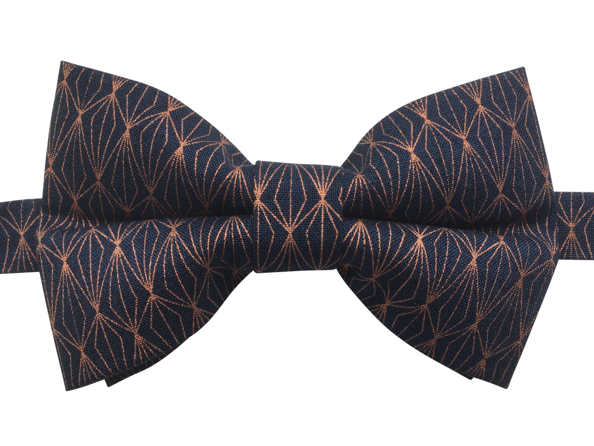 Bow Tie Navy Blue Rose Gold