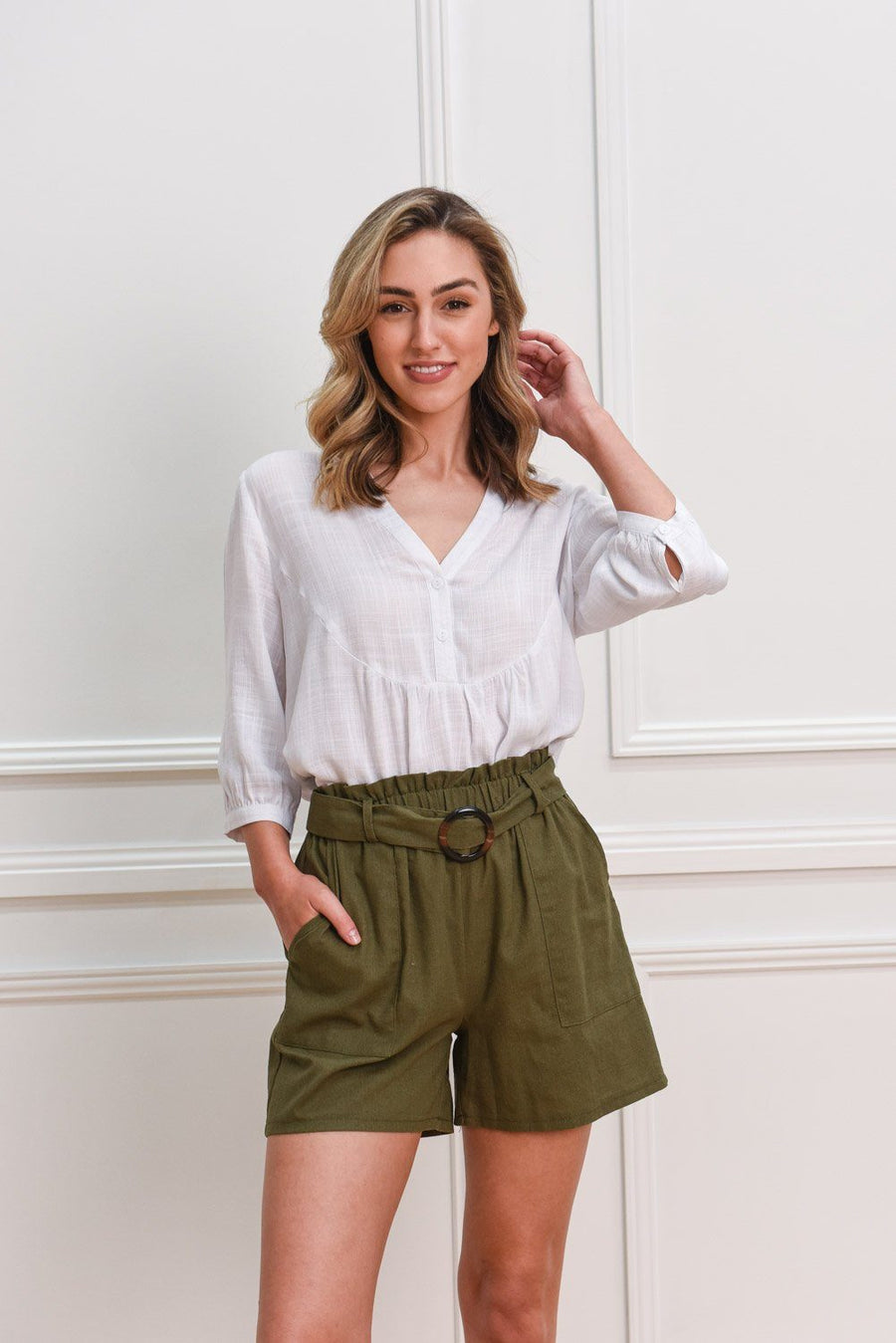 zara linen shorts