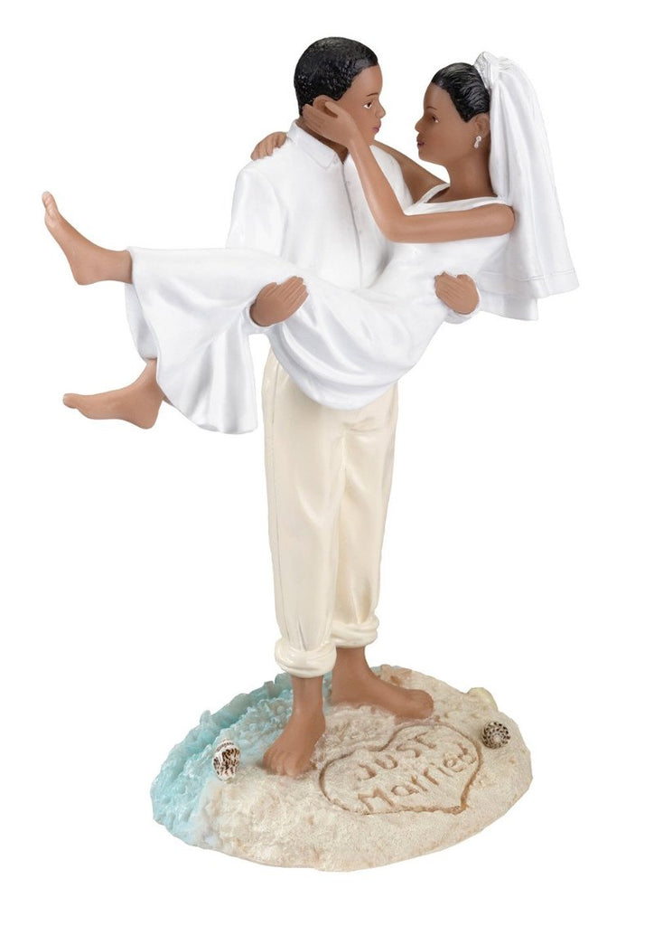 Beach Themed Wedding African American Wedding Cake Topper