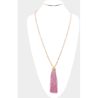 Victoria Necklace - Pink – Golden Lily