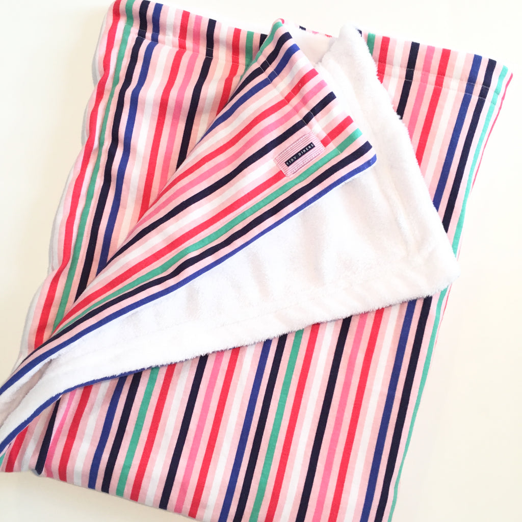 Bright Colored Striped Knit Fleece Blanket – Tidy Diners