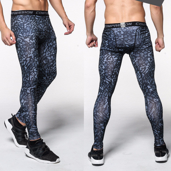 HV Men's Leggings Black/Gray Mosaic Camo Compression MMA Underwear ...