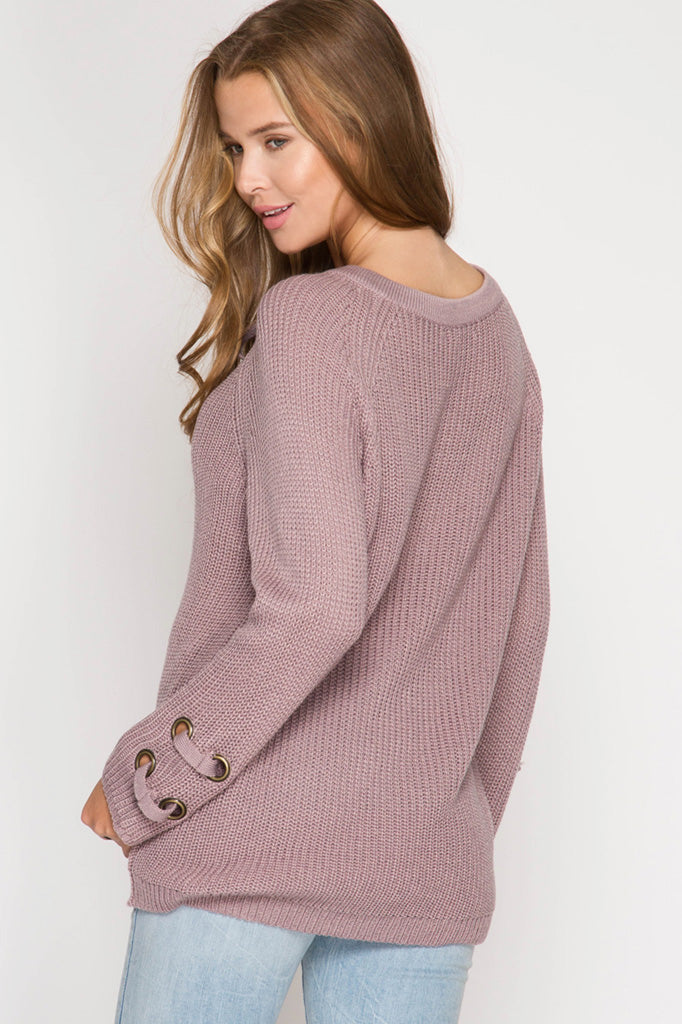 dusty rose sweater