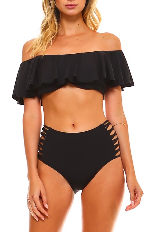 ruffle high waisted bikini