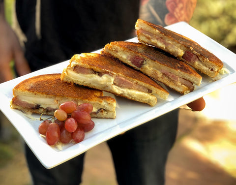 grilled cheese, bacon, fig jam