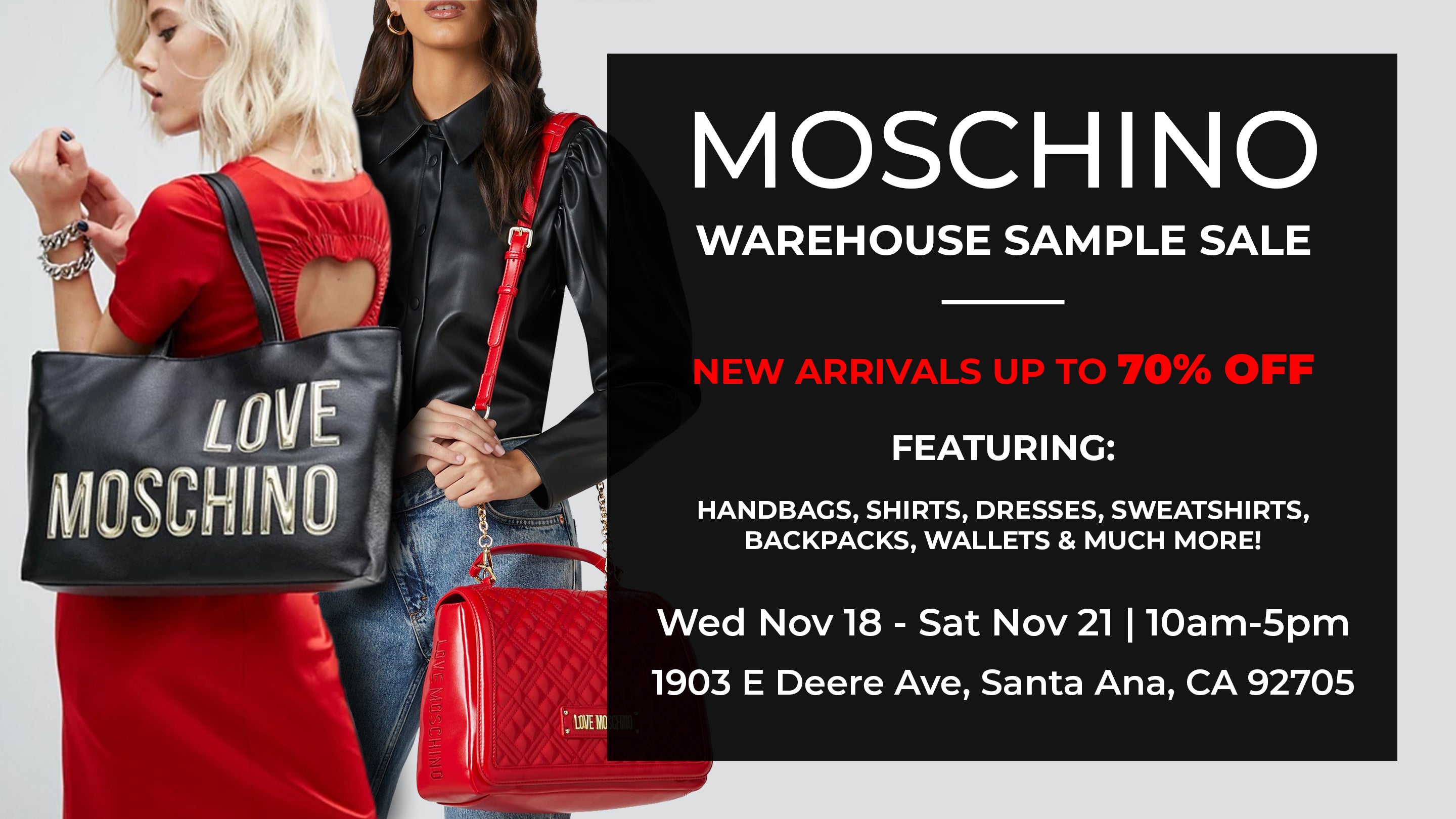 moschino sample sale