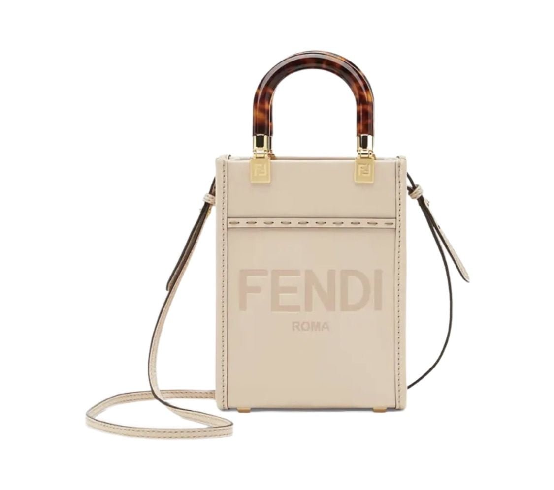 Image of Fendi Women's Leather Mini Sunshine Handbag Light Pink