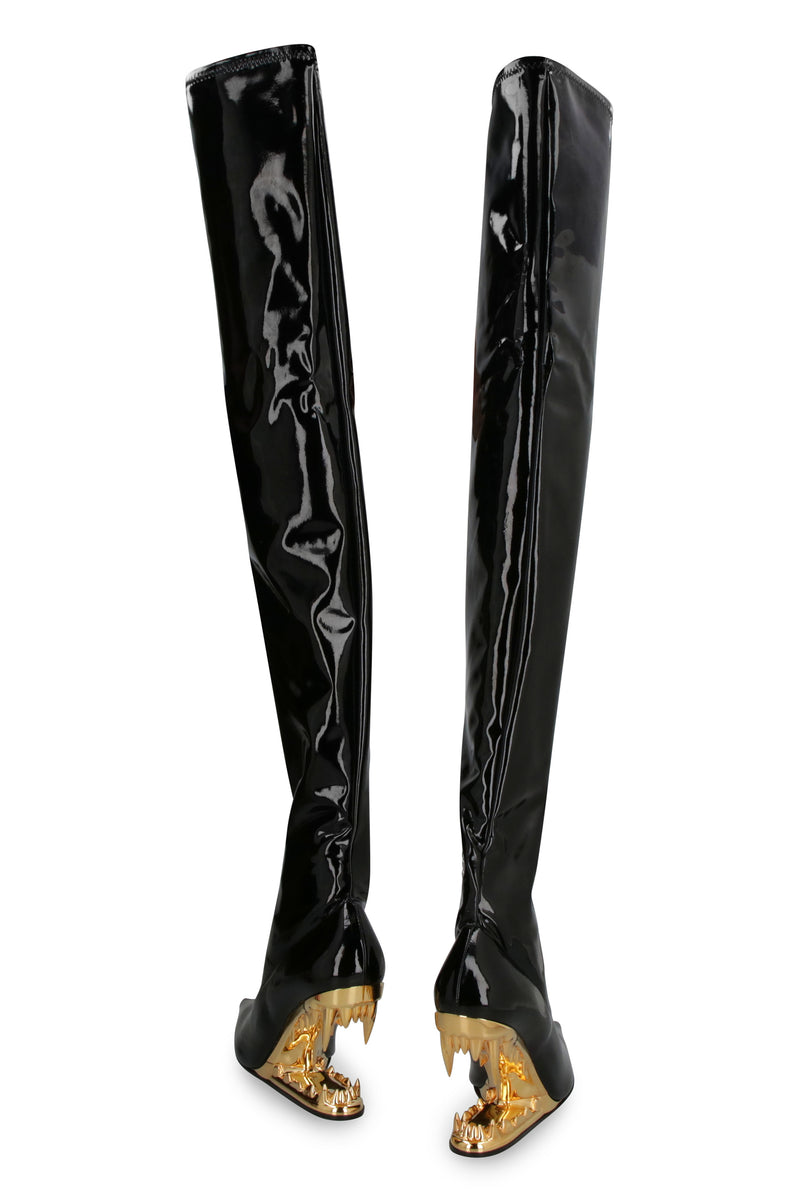 Gcds Morso Vinyl Over-the-knee Boots | La Dolce Vitae