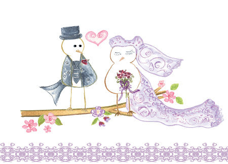 Wedding Love Birds Greeting Card