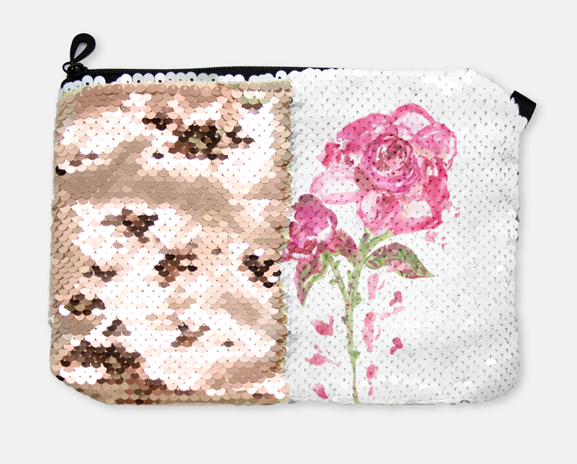 Rose Gold Sequin Clutch Rose Gold Sequin Purse Rose Gold 