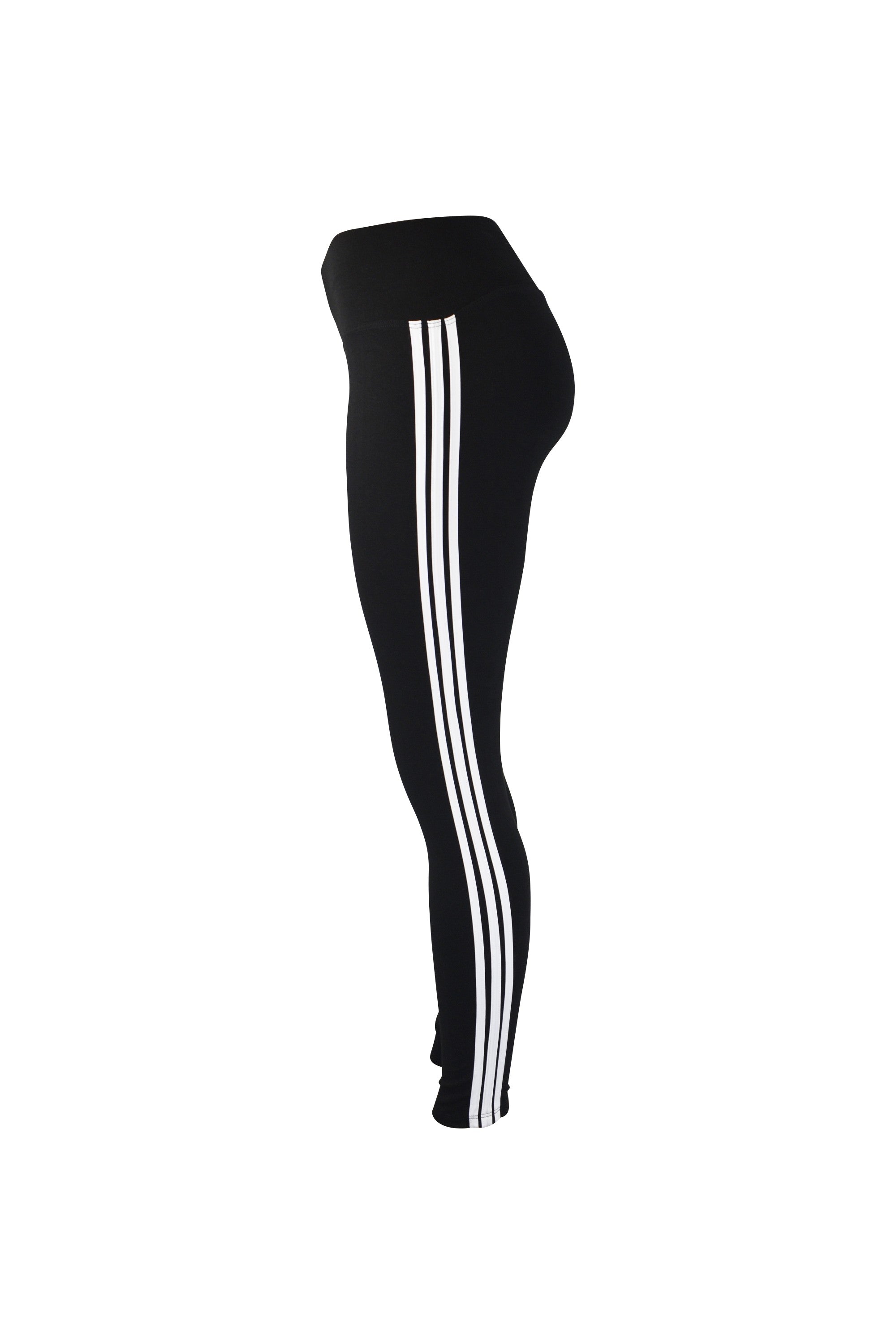 black and white striped yoga leggings