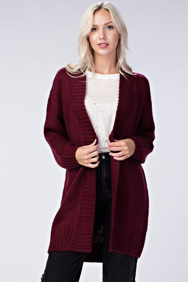 Maroon Knit Cardigan – The Poppy Boutique