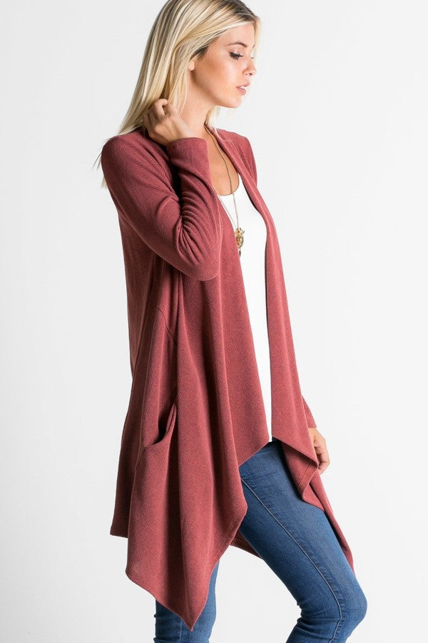 Draped Open Front Cardigan // More Color Options – The Poppy Boutique