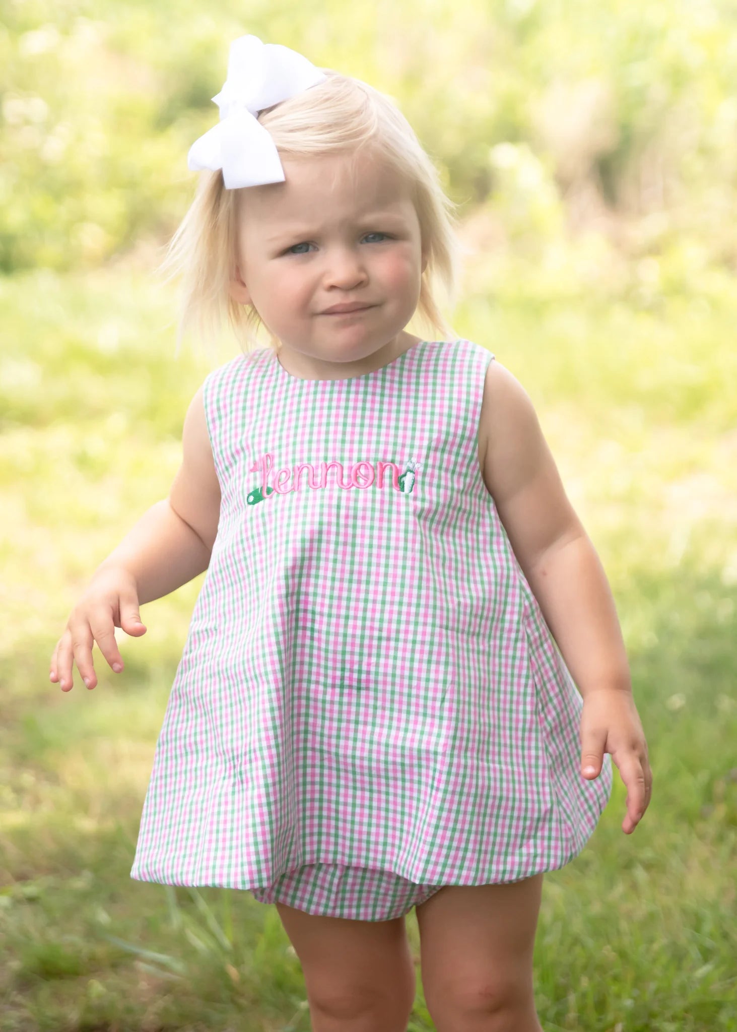 Pink & Green Check Lottie Set