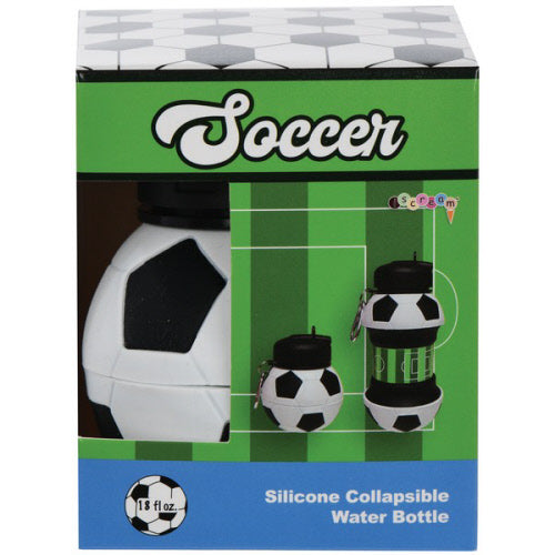 Maccabi Art 8726 18 oz Collapsible Silicone Soccer Water Bottle