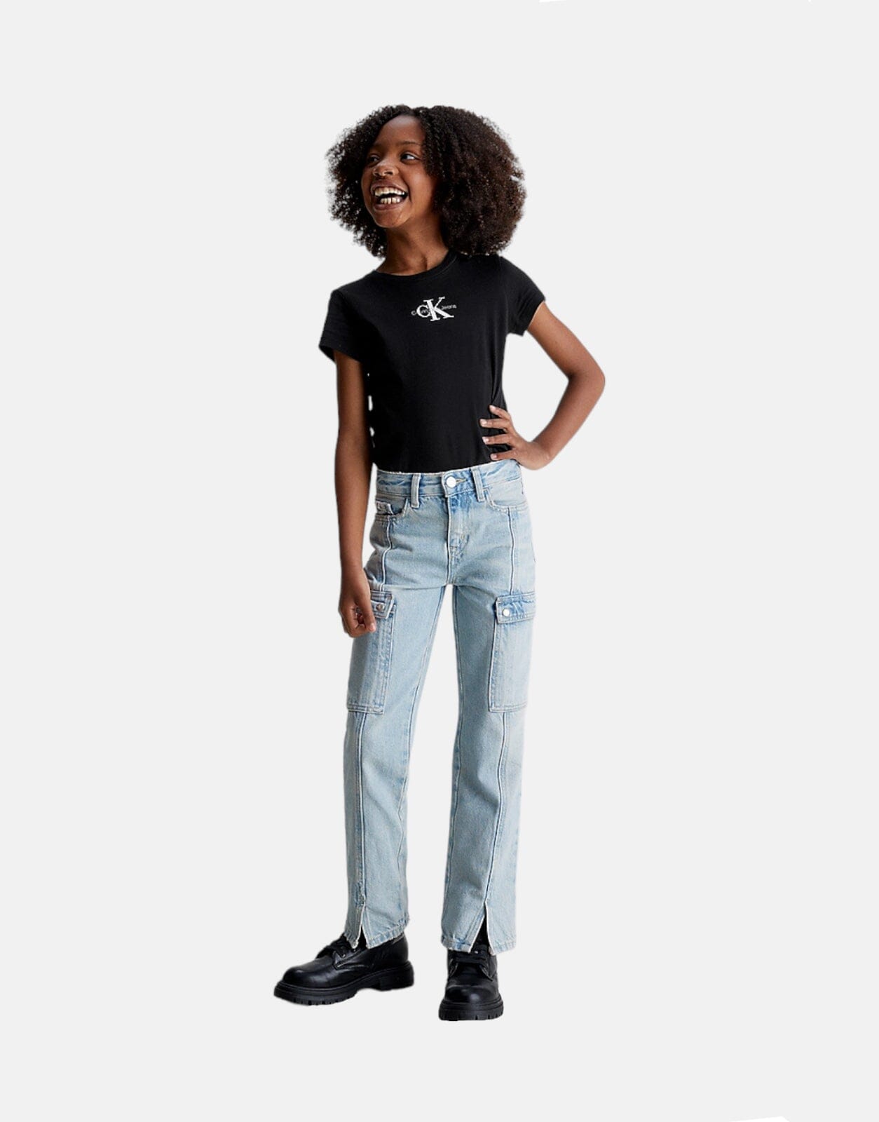 Calvin Klein Kids Micro Monogram T-Shirt, 12Y / Black