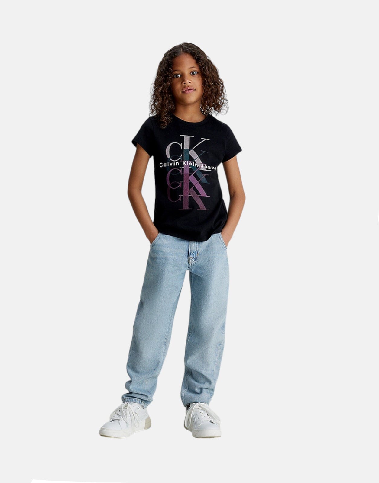 Calvin Klein Kids Multi Monogram Black T-Shirt, 10Y / Black