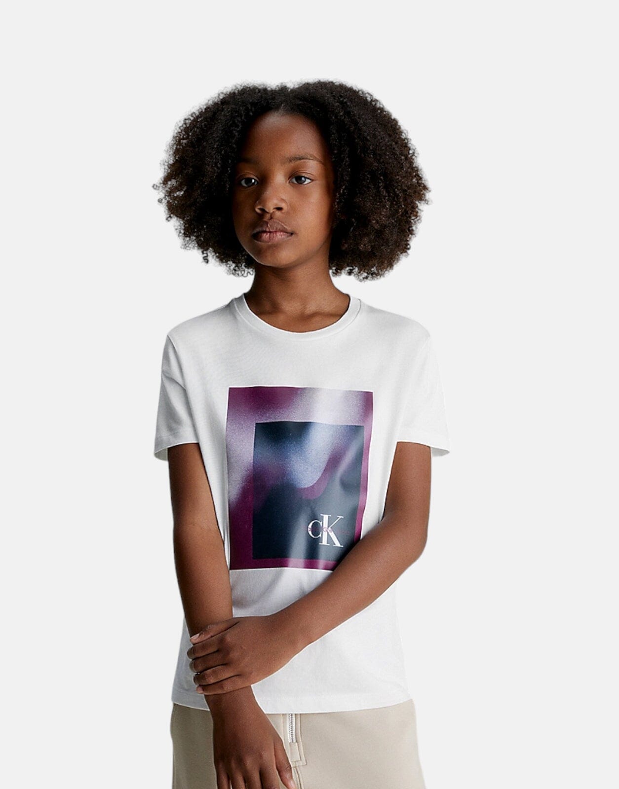 Calvin Klein Kids Hyper Spray Monogram T-Shirt, 14Y / White