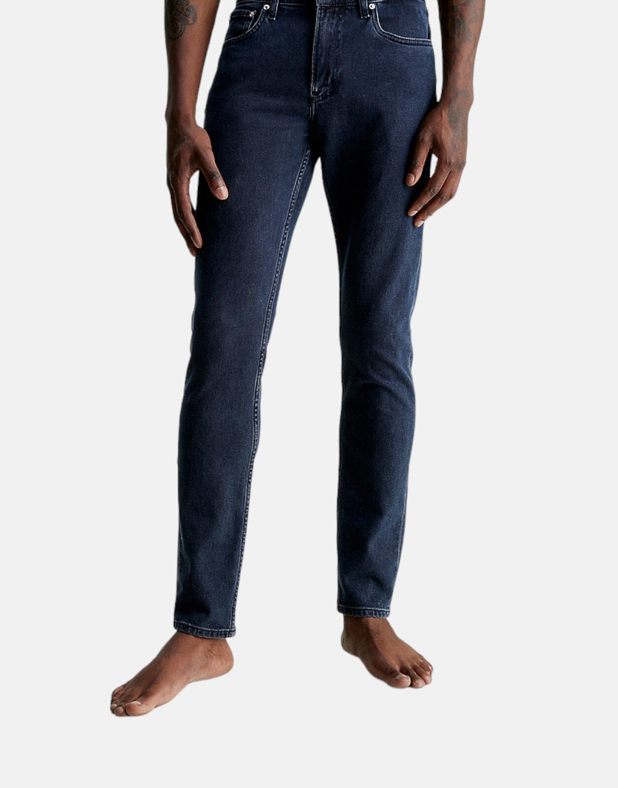 Calvin Klein Slim Taper Dark Wash Jeans, W34 L32 / Blue