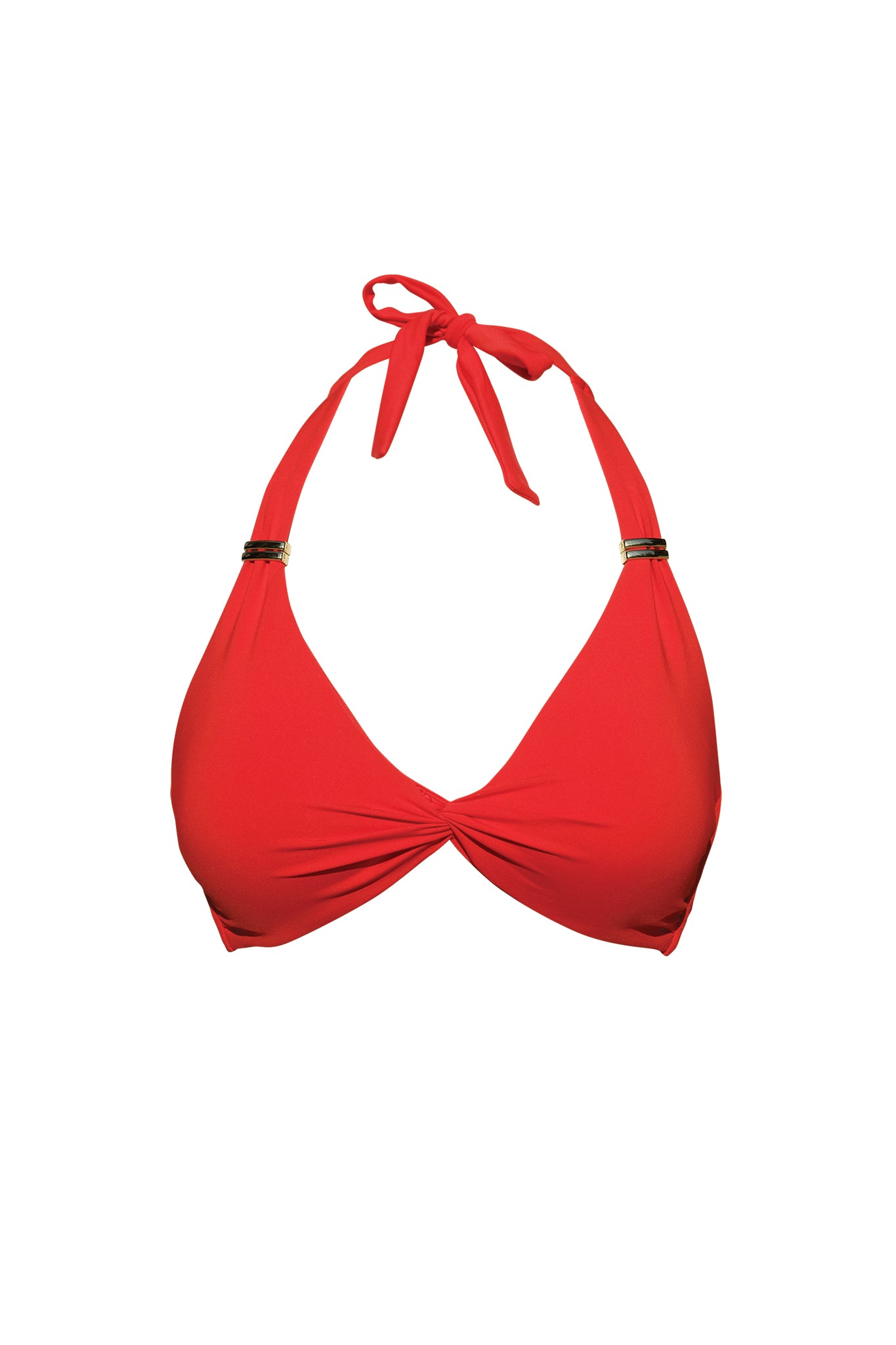 red halter neck bikini