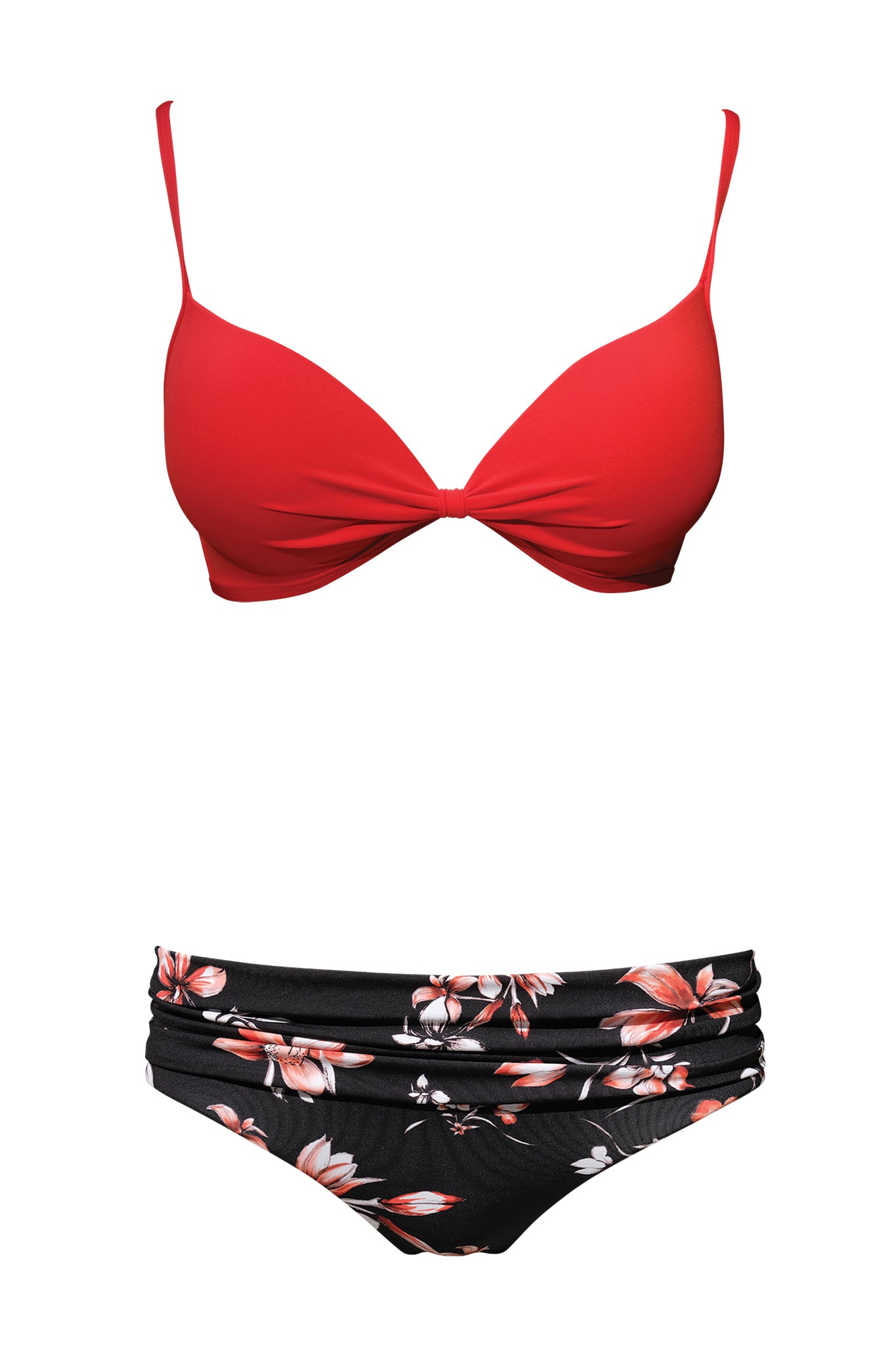 red push up bikini set