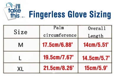 Fingerless Glove Sizing