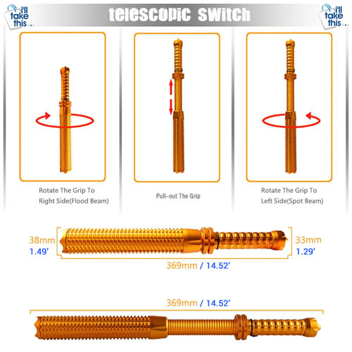 Telescopic Self Defence Flashlight Tourch