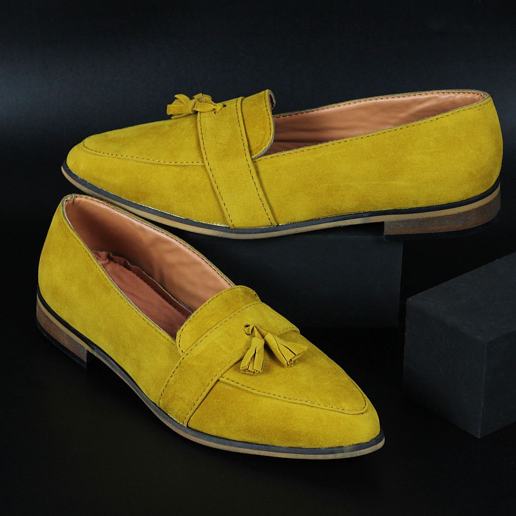 yellow loafer shoes