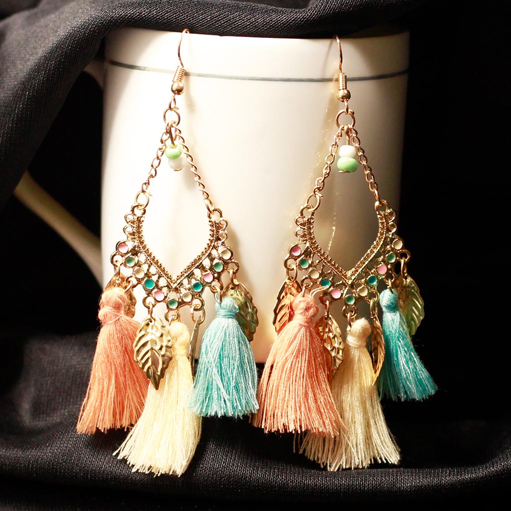 thread earrings making