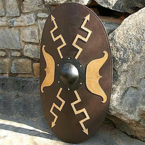 Wooden Oval Roman Shield