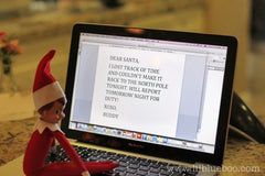 Elf on the Shelf emailing Santa