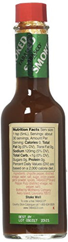 tabasco sauce label nutrition chipotle 5oz pack brand