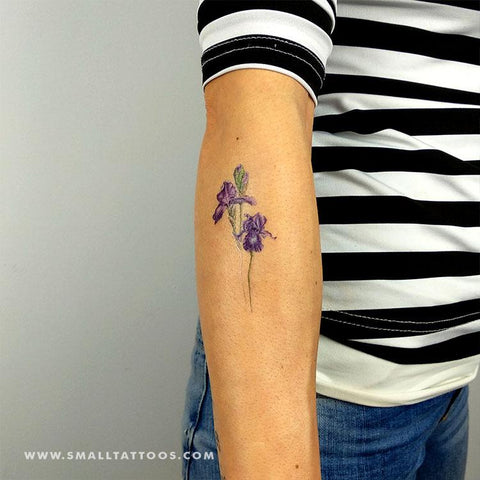 Illustrative iris temporary tattoo
