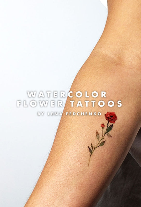 Women 3D Large Rose Flower Temporary Tattoo Body Art Waterproof1U KJ K3J3